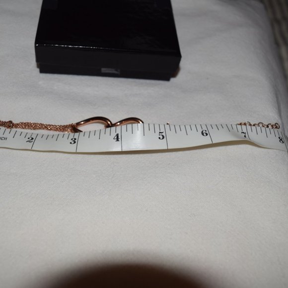 3 for 30 ~ Triple Chain Rose Gold Over Sterling Silver Infinity Knot Bracelet - Picture 2 of 2